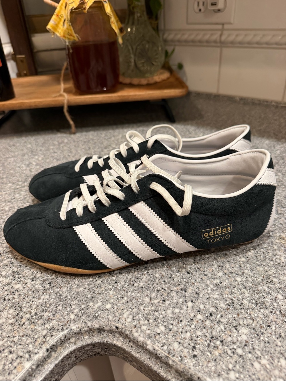 Adidas Tokyo Women’s Black & White Suede Sneakers